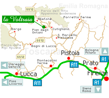 mappa Toscana nord